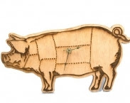 Pig Clock - Handmade - Laser Cut