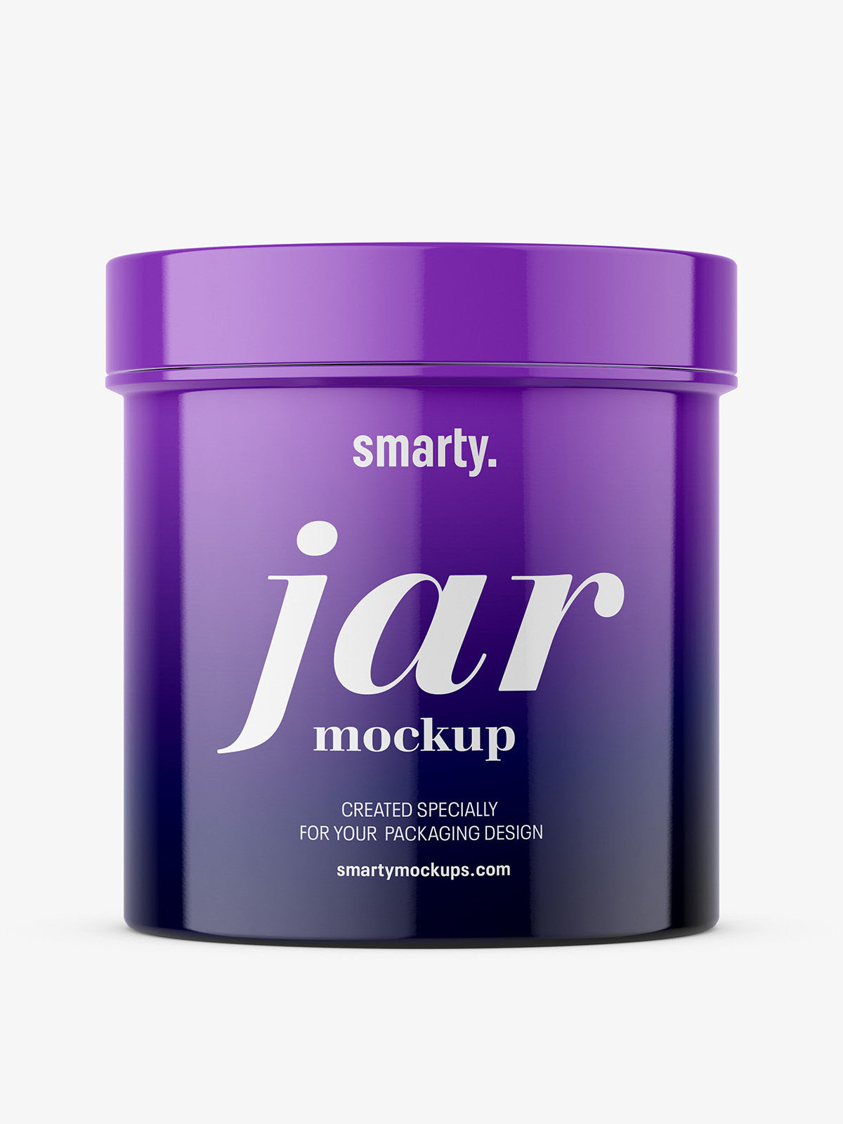 Plastic glossy jar mockup Smarty Mockups