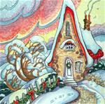 Rosy Winter Dawn Storybook Cottage Series - Posted on Saturday, November 15, 2014 by Alida Akers