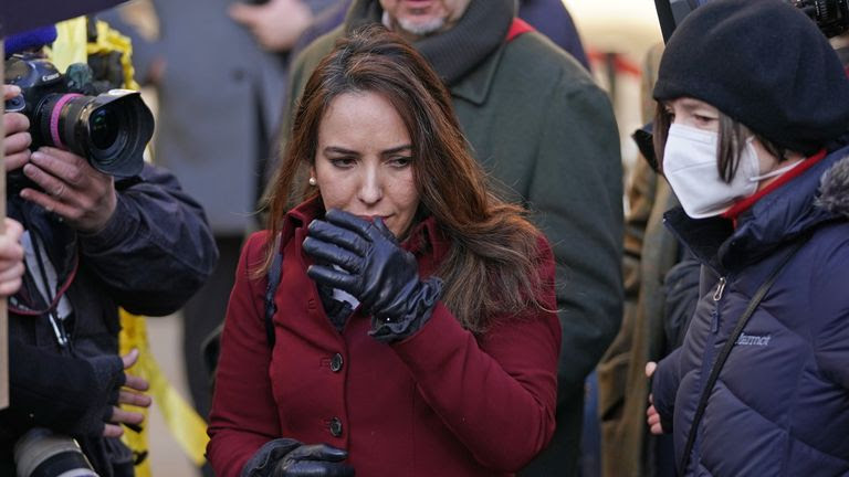 Stella Morris outside the Royal Courts of Justice in London, after the US Government won its High Court bid to overturn a judge's decision not to extradite her partner and WikiLeaks founder Julian Assange. Picture date: Friday December 10, 2021.