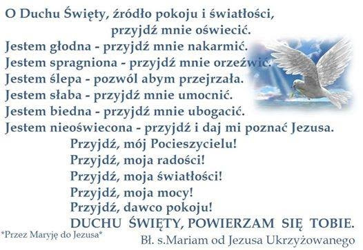 Wołanie o Światło Ducha Świętego na Cytaty, Artkuły - Zszywka.pl
