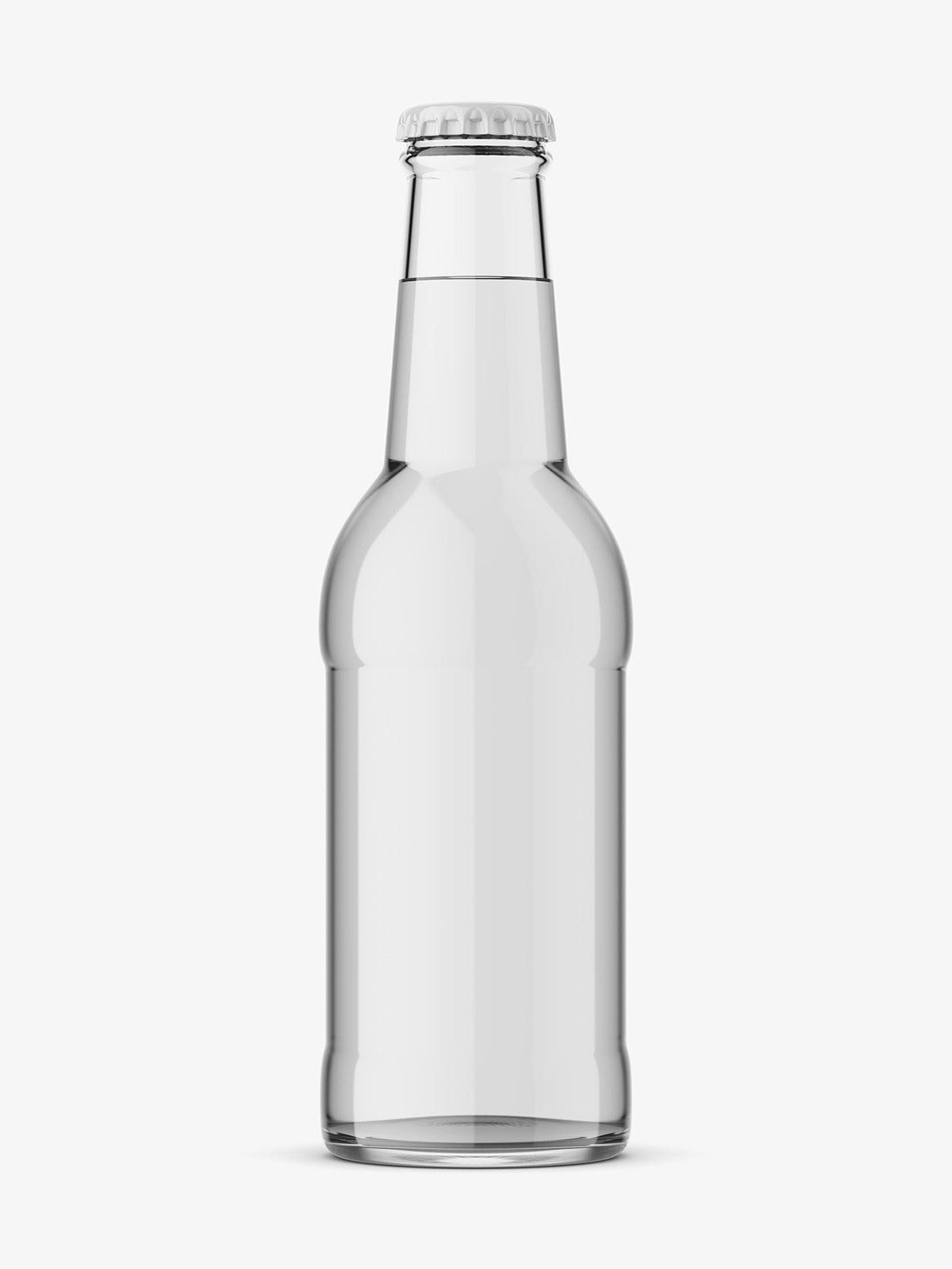 Glass bottle mockup / Transparent Smarty Mockups