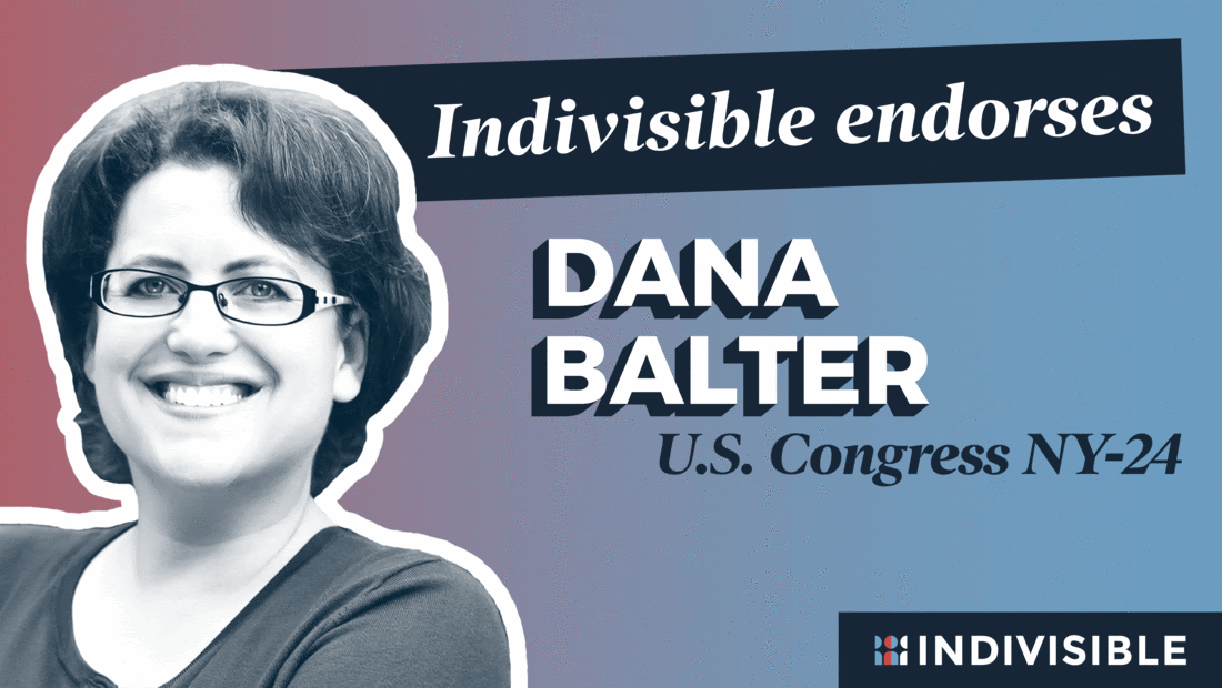  Indivisible endorses these congressional candidates- Dana Balter, TJ Cox, Arati Kreibich, Alex Morse, and Amanda Stuck