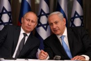 Russian President Vladimir Putin meets with Israeli Prime Minister Benjamin Netanyahu.