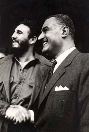 En Nueva York, Fidel se entrevistó con varios jefes de Estados, entre ellos el egipcio Gamal Abdel Nasser, Presidente de la República Arabe Unida En Nueva York, Fidel se entrevistó con varios jefes de Estados, entre ellos el egipcio Gamal Abdel Nasser, Presidente de la República Arabe Unida