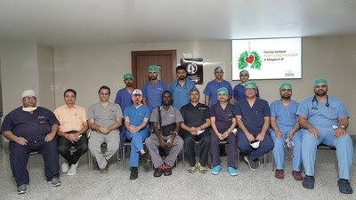 Mr. Okwara Joseph with Department of Cardiology at Yashoda Hospitals, Hyderabad, India 