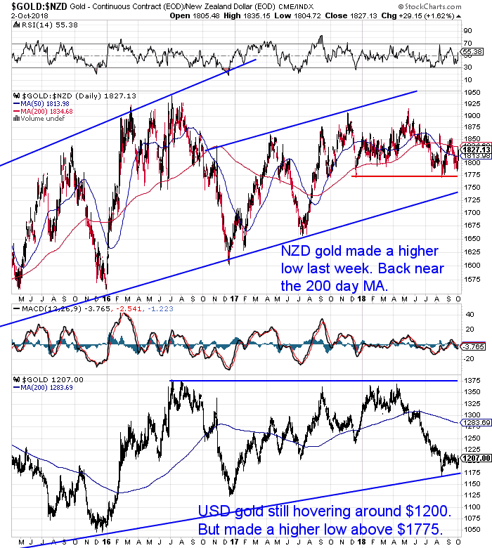 NZ Dollar Gold Chart