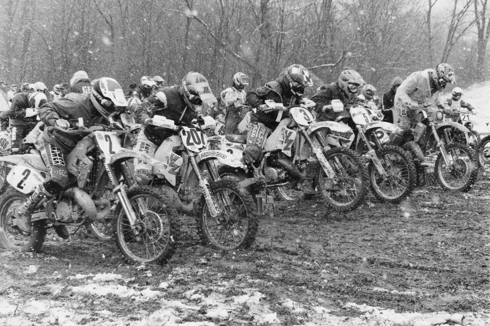 Snow, mud and somewhat icy conditions took over the High Point GNCC back in the year 1993.