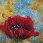 Poppy on Blue and Yellow - Posted on Thursday, January 29, 2015 by Jana Johnson