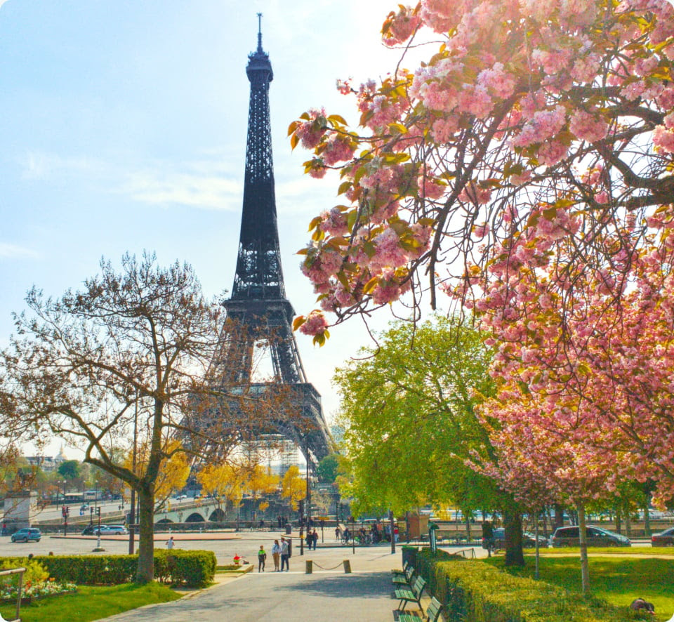 Eiffel Tower in Spring