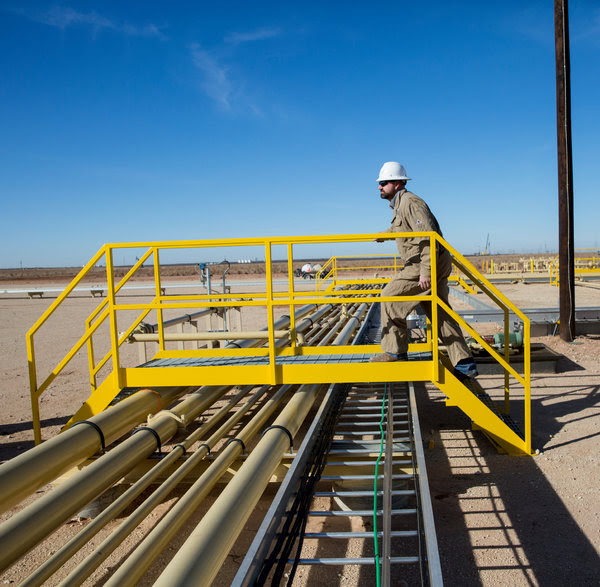 An oil exploration and production company in Midland, Tex. A glut of oil wells is one reason inflation has stayed stubbornly low.