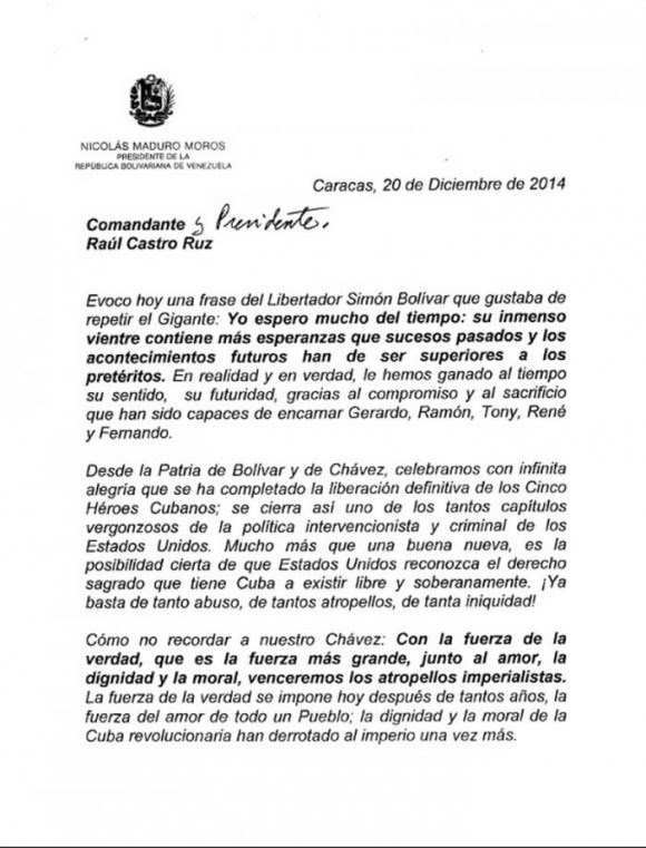 Cartas de Maduro a Fidel y Raúl3