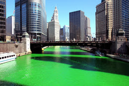 Chicago River green 