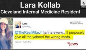 California Med Center withdraws offer to Muslim resident who tweeted she would give Jews “the wrong meds”