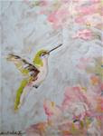 Hummingbird in Pink - Posted on Saturday, February 14, 2015 by Susan E Jones