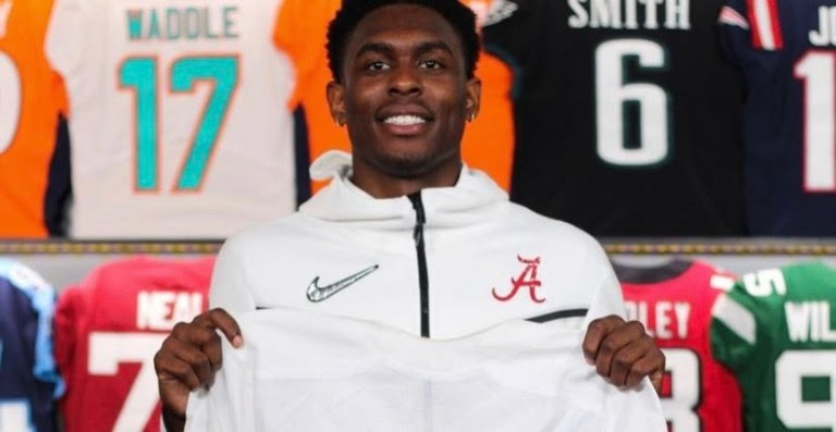 Malik Benson during Alabama official visit, set to announce commitment in July