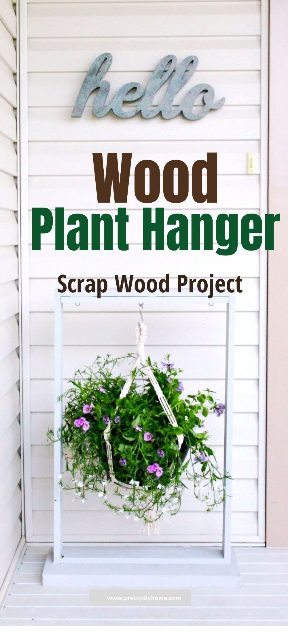 DIY Hanging Planter and Sign Frame Easy Woodworking Idea