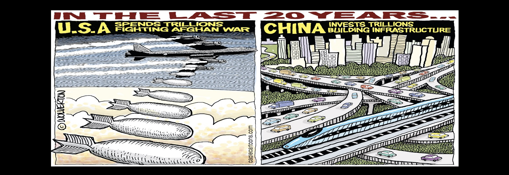 Invest in roads, bridges, faster internet and water supplies.