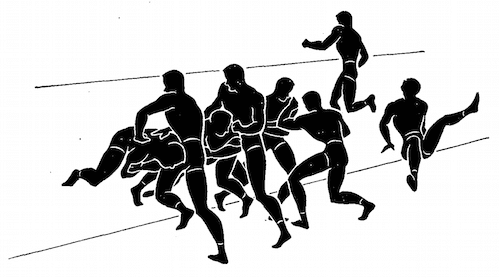 wwii strength and conditioning exercises line charging illustration