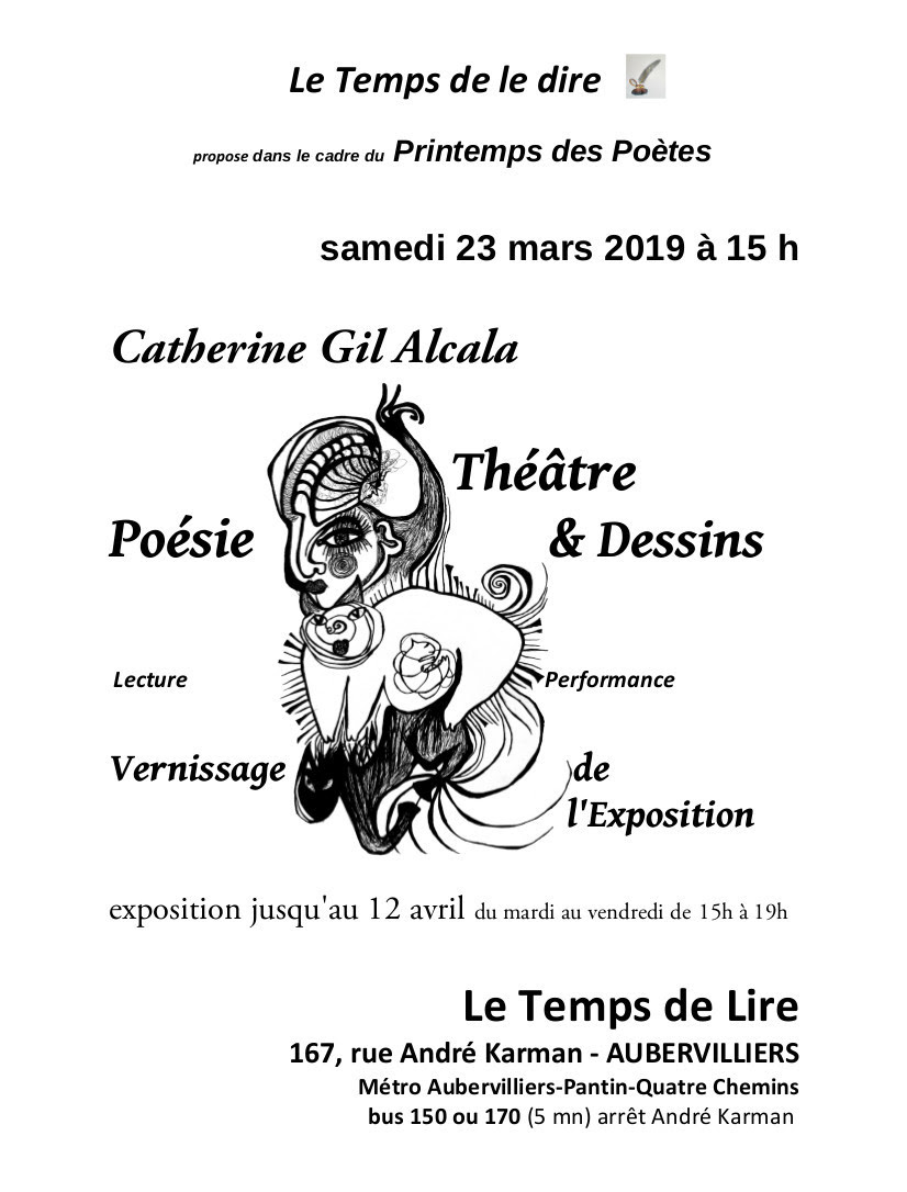 catherine gil alcala exposition Le Temps de Lire Aubervilliers mars 2019