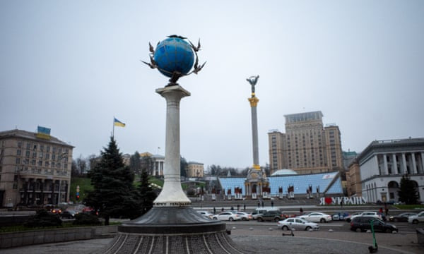 Maidan Nezalezhnosti (Independence Square) in Kyiv.