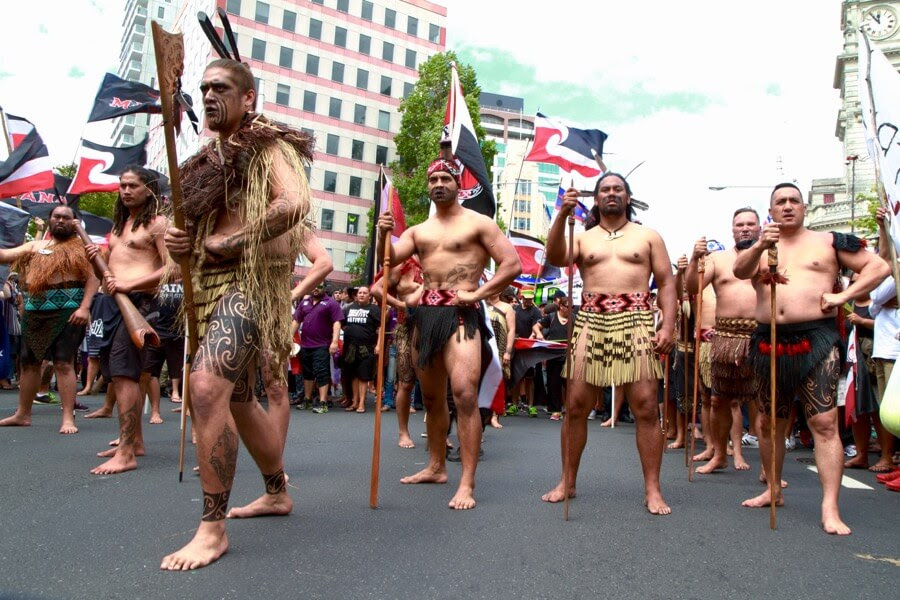 Trans-Pacific Partnership signed in New Zealand;
protesters include indigenous Maori
