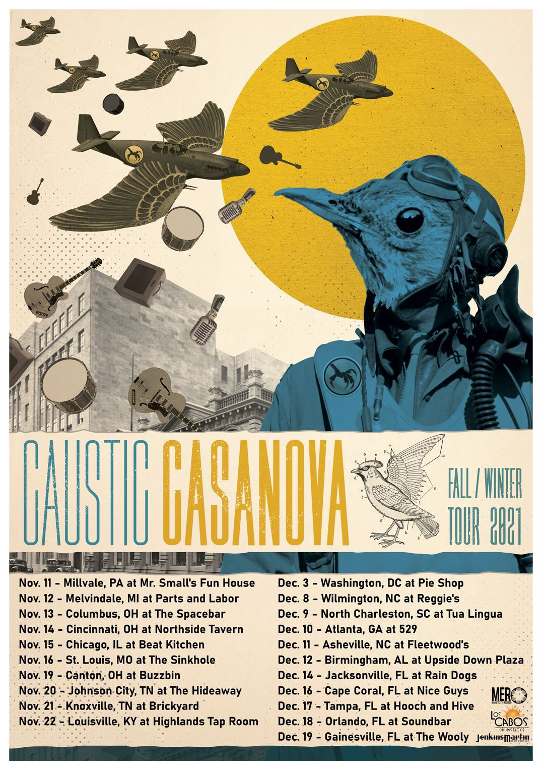 CAUSTIC CASANOVA tour poster