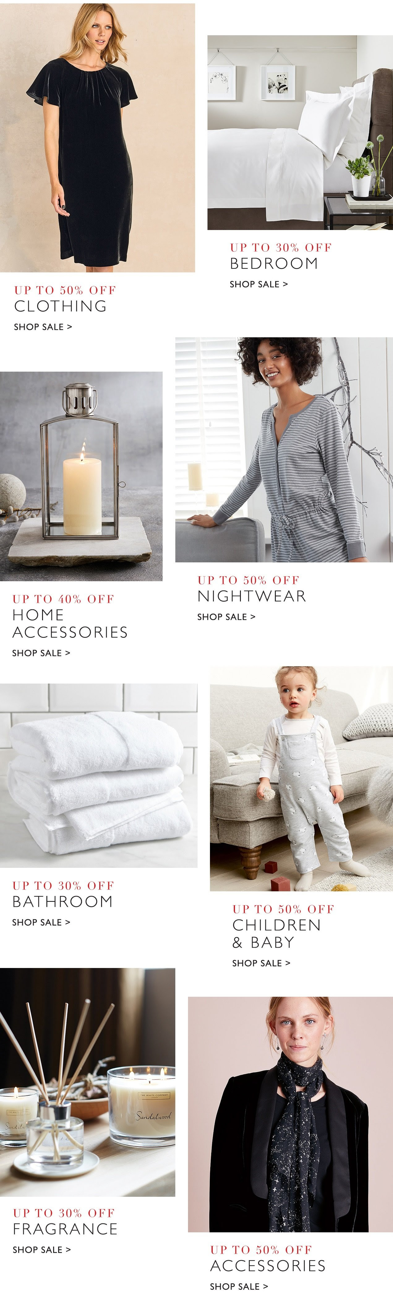 The white company sale: up to 50% off now on!