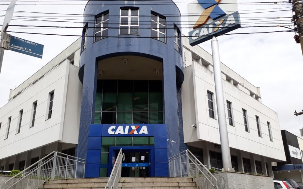 Agência da Caixa Econômica Federal em Goiânia, Goiás — Foto: Paula Resende/ G1
