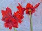 Amaryllis Plants,still life,oil on canvas,9x12,price$300 - Posted on Friday, March 20, 2015 by Joy Olney