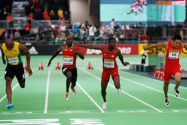 Trayvon Bromell wins the 60m at the IAAF World Indoor Championships Portland 2016 (Getty Images)