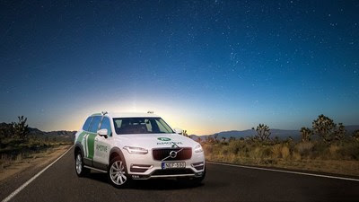 An AImotive test vehicle on the road.