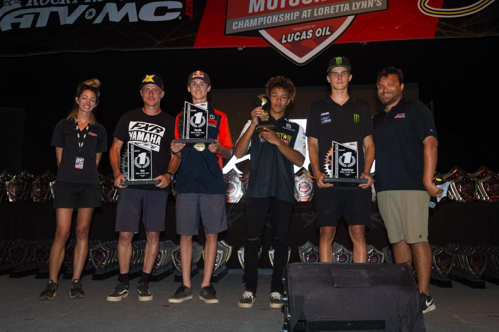 Michael Brown, Maxiums Vohland, Jarrett Frye earned the AMA Rider of the Year Awareds, while Jalek Swoll earned the Nicky Hayden AMA Motocross Horizon Award.