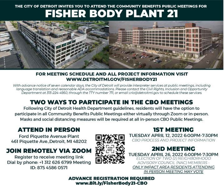 Fisher Body Meeting Information