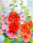 Hollyhocks - Posted on Thursday, November 20, 2014 by Meltem Kilic