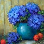 Oasis Blue Hydrangeas and a Hydrangea DVD - Flower Paintings by Nancy Medina - Posted on Thursday, April 16, 2015 by Nancy Medina