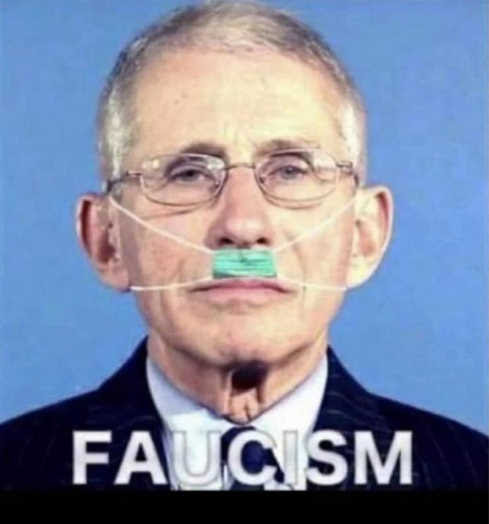 dr fauci faucism nazi mask mustache