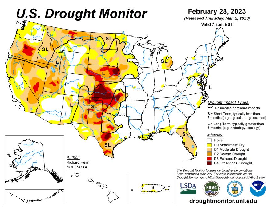  Drought
                    is already heavily impacting the Arkansas River in
                    western Kansas.