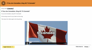 Slide Sing O Canada 