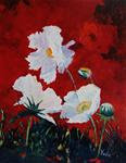 White on Red Poppies - Posted on Friday, February 27, 2015 by Valerie Curtiss