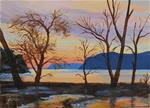 Winter Sunset on the Hudson - Posted on Wednesday, April 15, 2015 by Jamie Williams Grossman
