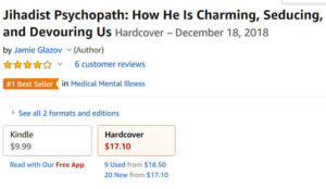 Glazov’s “Jihadist Psychopath” Amazon’s #1 Best Seller in “Medical Mental Illness” Category