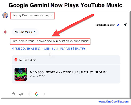 Google Gemini Now Plays YouTube Music