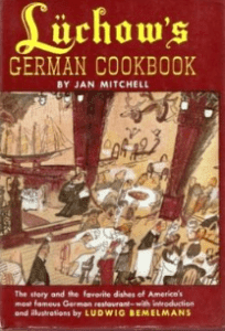 Book jacket by Ludwig Bemelmans to Jan Mitchel’s German cookbook