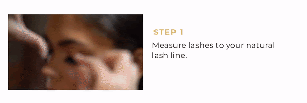 Step 1 - Measure your lashes to your natural lash line