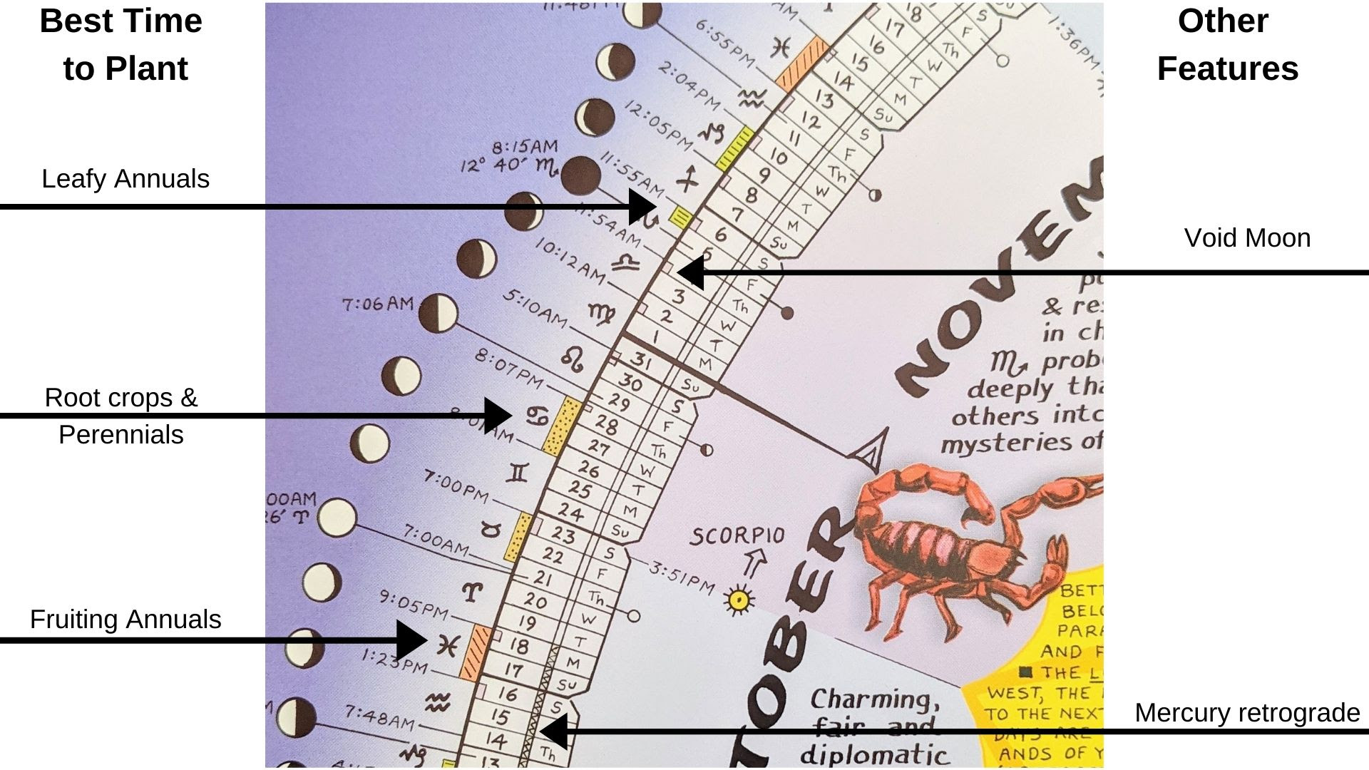 How to use an Astrological Calendar and Gardening By The Moon