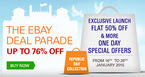 Get upto 76% off on ebay deal parade (16th Jan to 26th jan) 