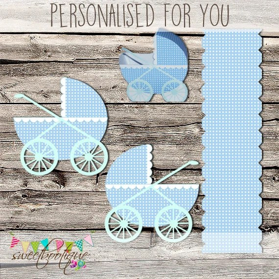 Baby Carriage Stroller Buggy Baby Shower Party Favor Boxes