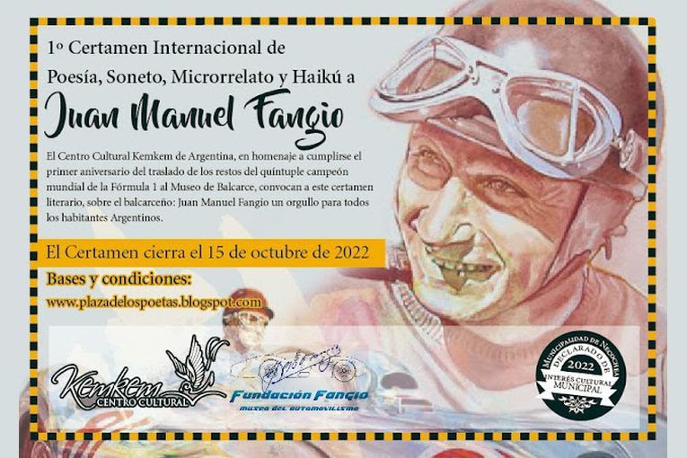 Certamen Internacional de Poesía, Soneto, Haikú y Microrrelato Tributo a Juan Manuel Fangio