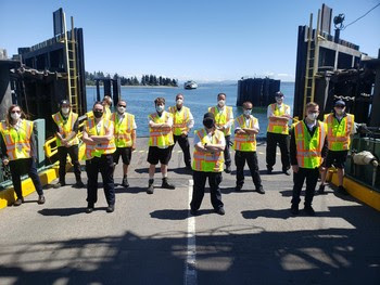 Photo of Washington State Ferries employees in training